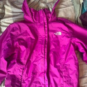 North face Purple windbreaker (rain coat)